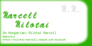 marcell milotai business card
